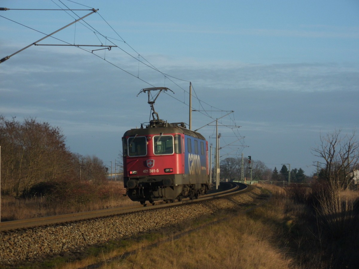Am 01.01.2014 kam 421 381 Lz aus Richtung Uelzen durch Stendal und ging dann weiter in Richtung Magdeburg. 
