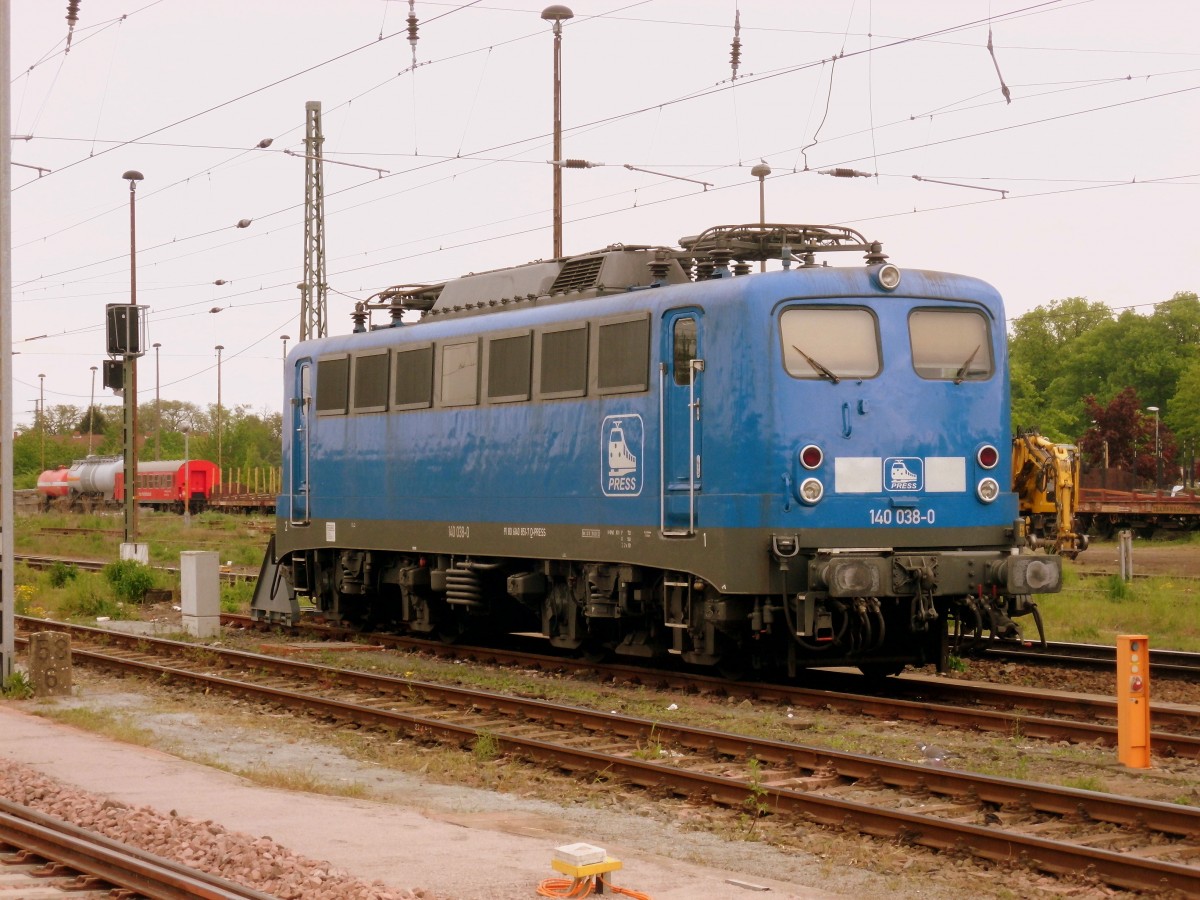 Am 01.05.2014 stand 140 038 (140 851) der Press in Stendal abgestellt. 