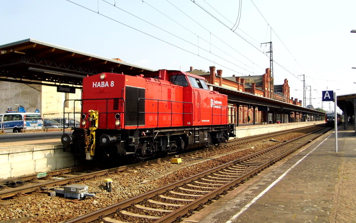 Am 01.09.2016 fuhr die 203 116-9 von der SWO - Stadtwerke Osnabrück AG, Osnabrück  HABA 8 von Stendal in Richtung Hannover .