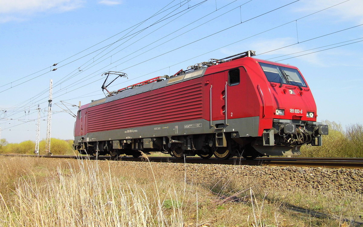 Am 02.04.2019 Rangierfahrt von die 189 800-6 von der Press in Borstel .