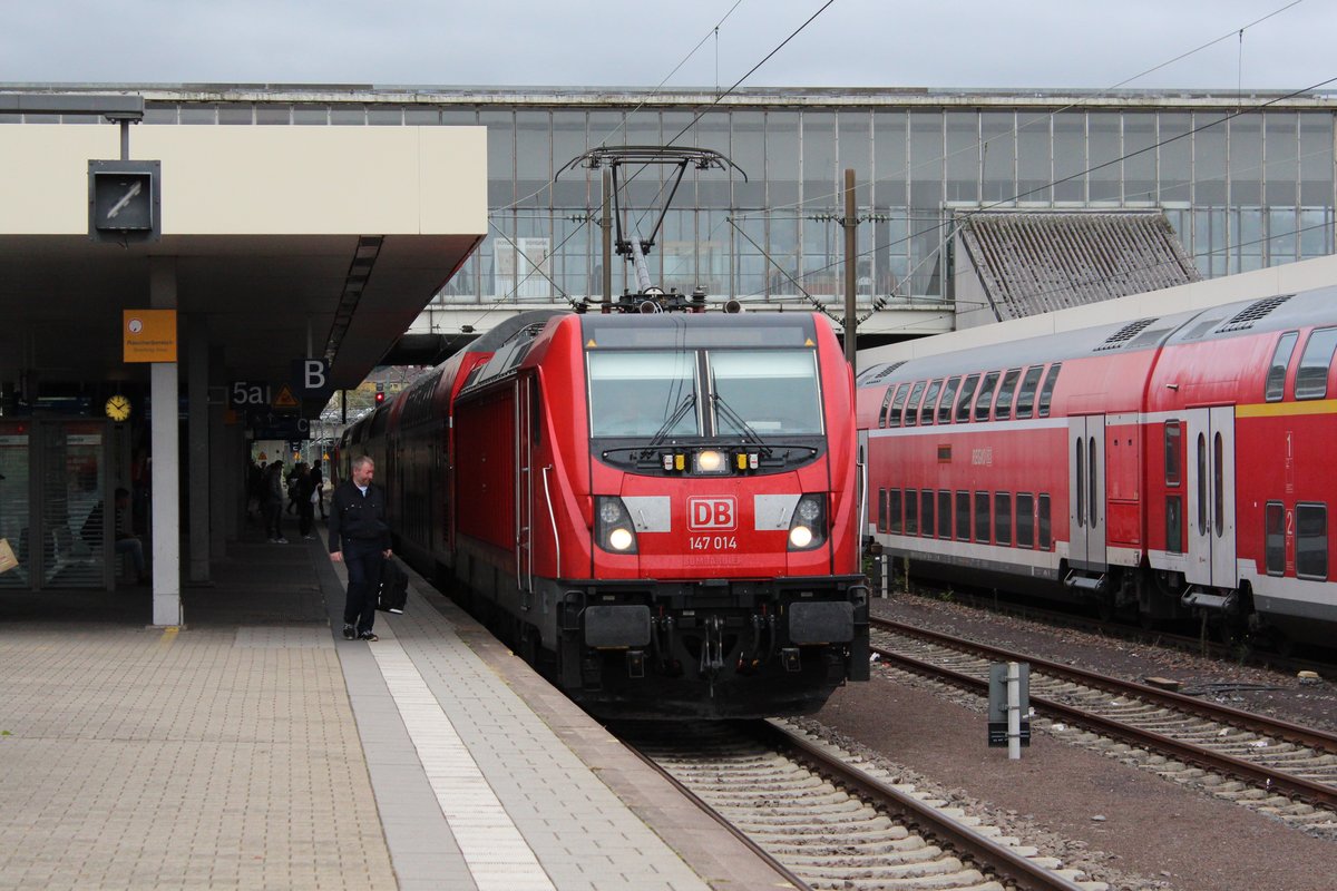 Am 02.10.2017 hat RE19506 aus Stuttagrt seinen Endbahnhof Heidelberg erreicht.