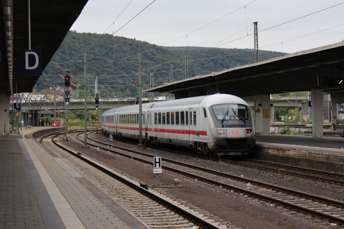 Am 02.10.2017 verlässt EC219 nach Graz den Hauptbahnhof Heidelberg in Richtung Stuttgart.