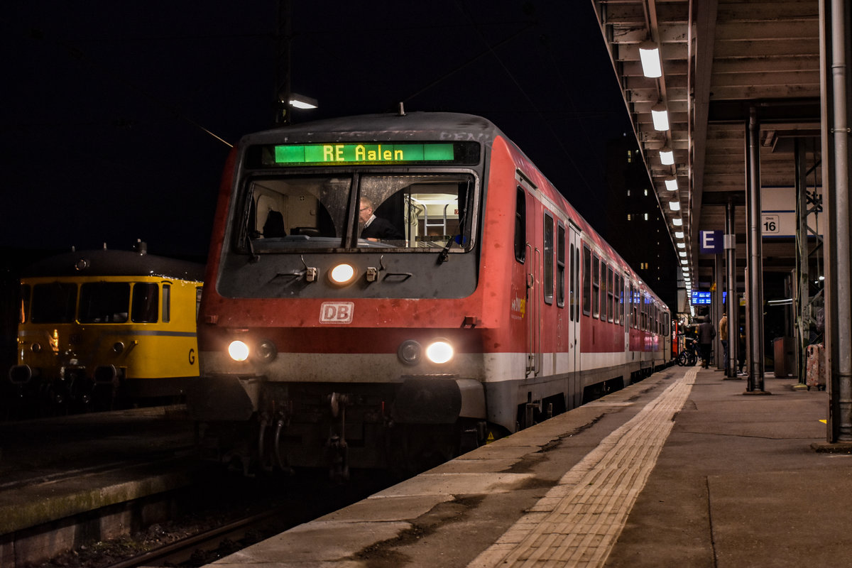 Am 02.12.18 war der 80-34 125 Bnrbdzf 481.1 ersatzweise auf der Remsbahn unterwegs, hier am Startbahnhof Stuttgart Hbf