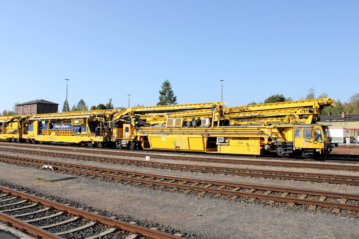 Am 03.10.2023 stand die Eurailpool P&T Recycling Schotterwaschanlage Water-Cleaner im Bahnhof Weiden (Oberpf)