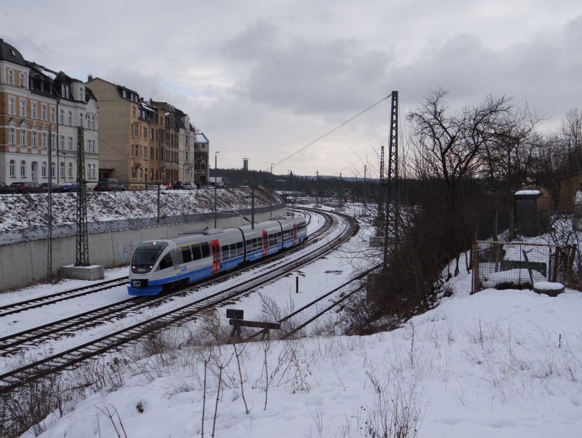 Am 04.02.15 fuhr 643 110 der Bayrischen Oberlandbahn druch Plauen/V.