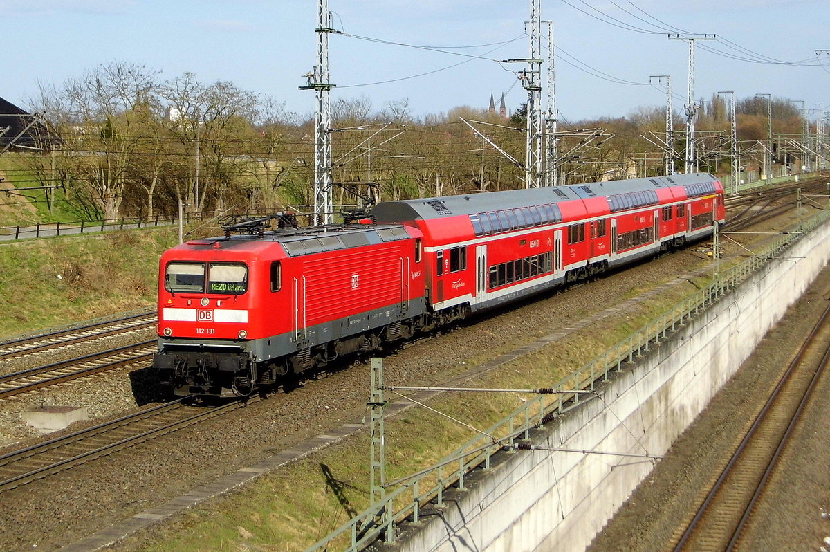 Am 04.04.2018 fuhr die 112 131 von DB Regio von Stendal nach Uelzen .