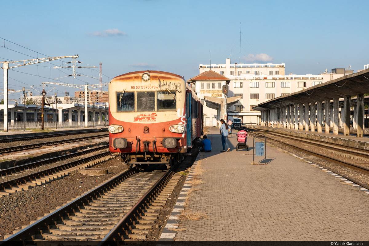 Am 04.09.2022 ist Regio Calatori 97 0579 abgestellt im Banhof von Timișoara Nord, Rumänien