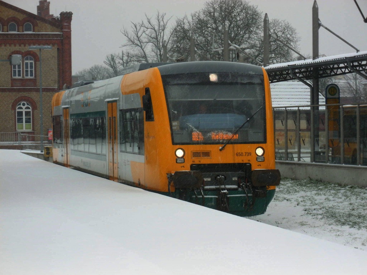 Am 05.01.2016 fuhr 650 739 auf der RB 34 von Stendal nach Rathenow.