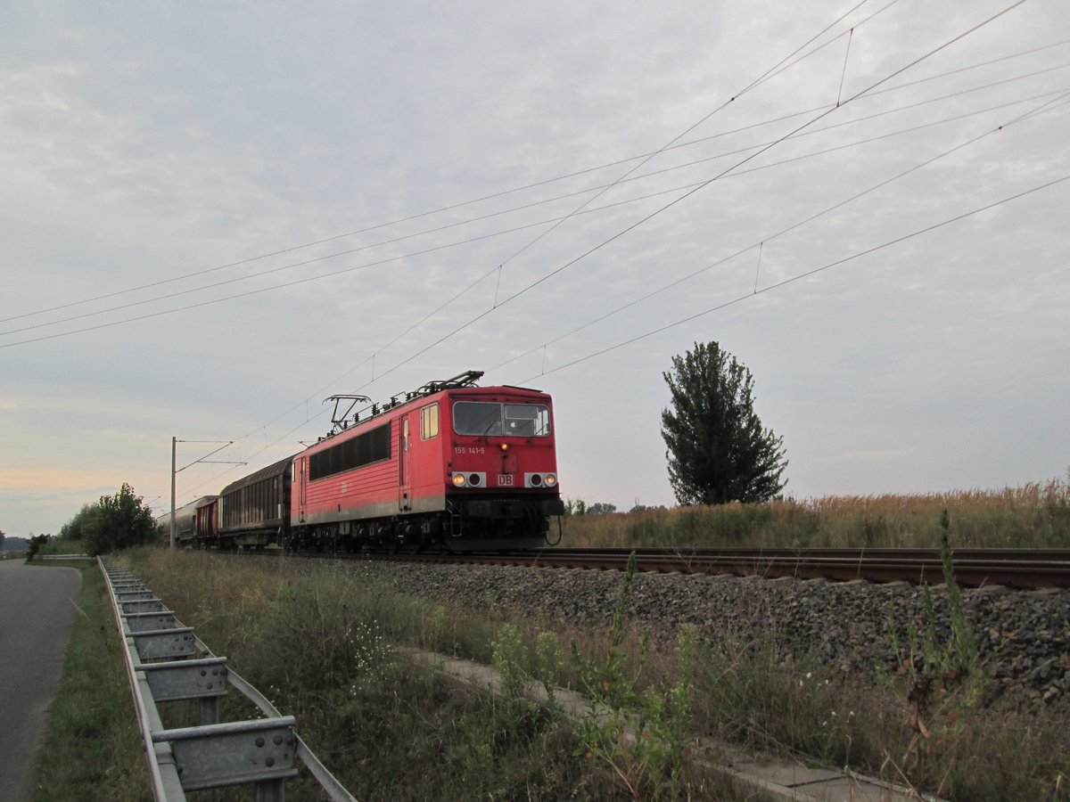 Am 05.08.2016 fuhr die 155 141 durch Lubolz.