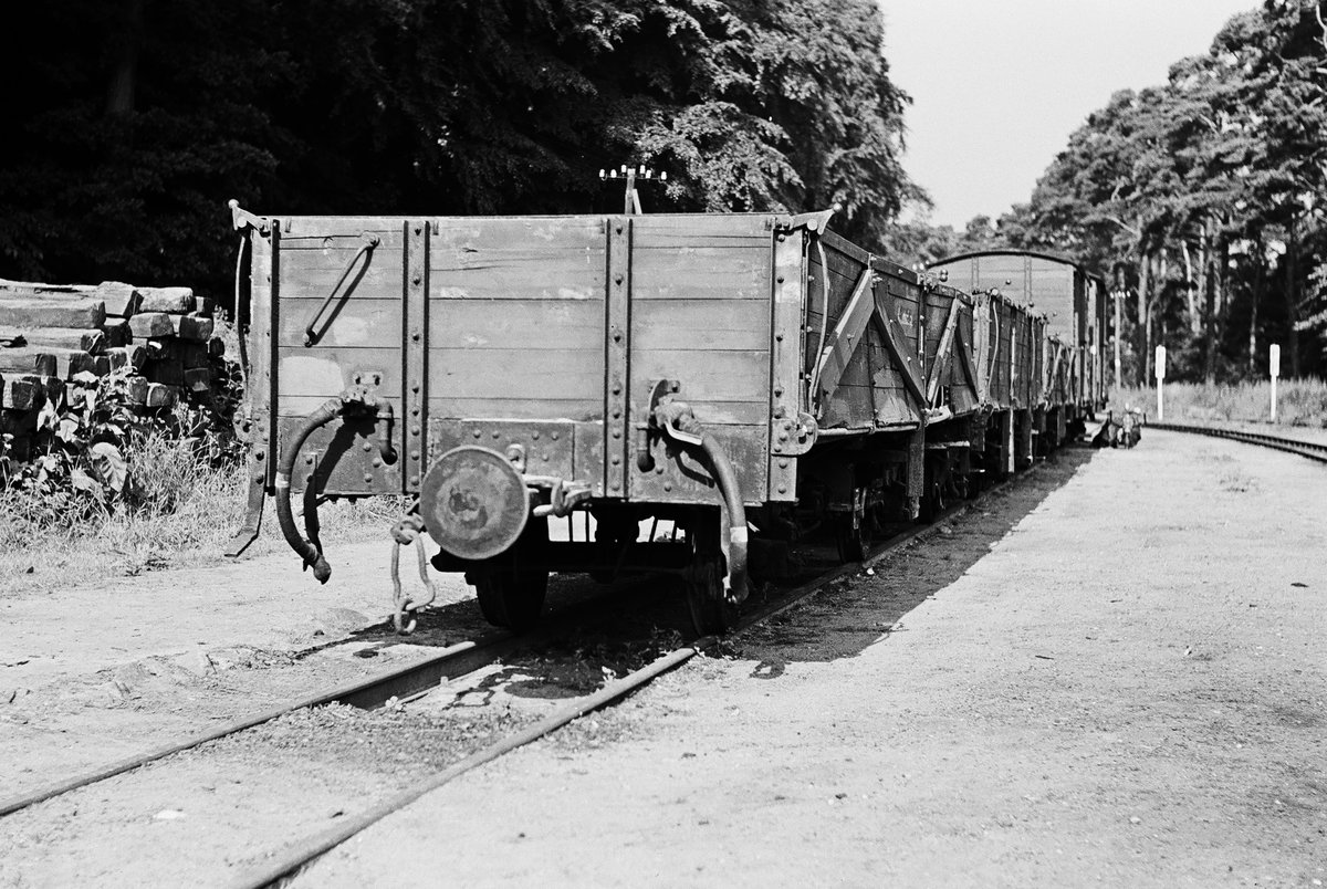 Am 06. Juli 1981 stand im Bahnhof Göhren dieser Bauzug der Schmalspurbahn