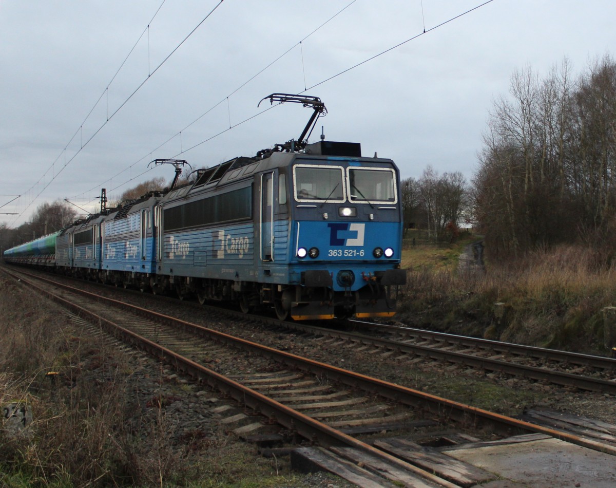 Am 06.01.14 kamen zur Freude 363 521, 363 509, 363 504 und 363 504 in Chotikov
