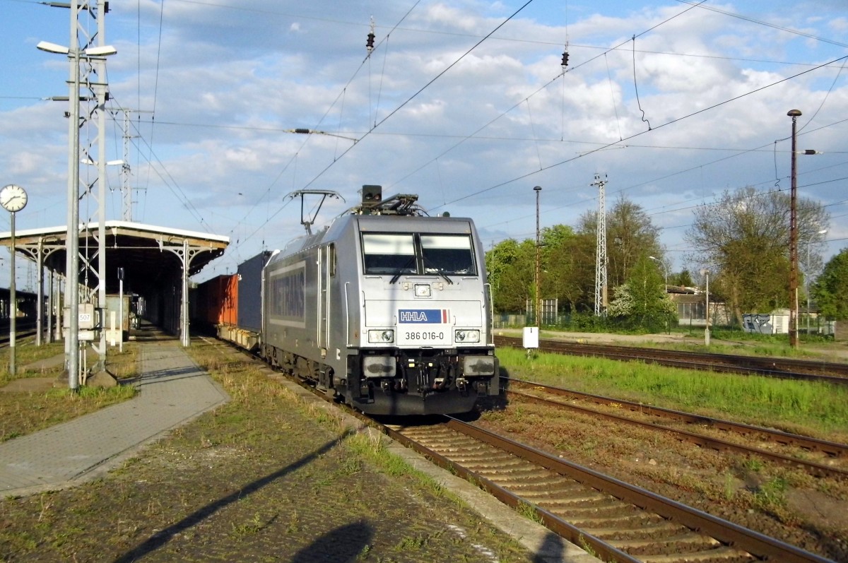 Am 06.05.2015 kam die 386 016-0 von der METRANS aus Richtung Magdeburg nach Stendal und fuhr weiter in Richtung  Salzwedel .