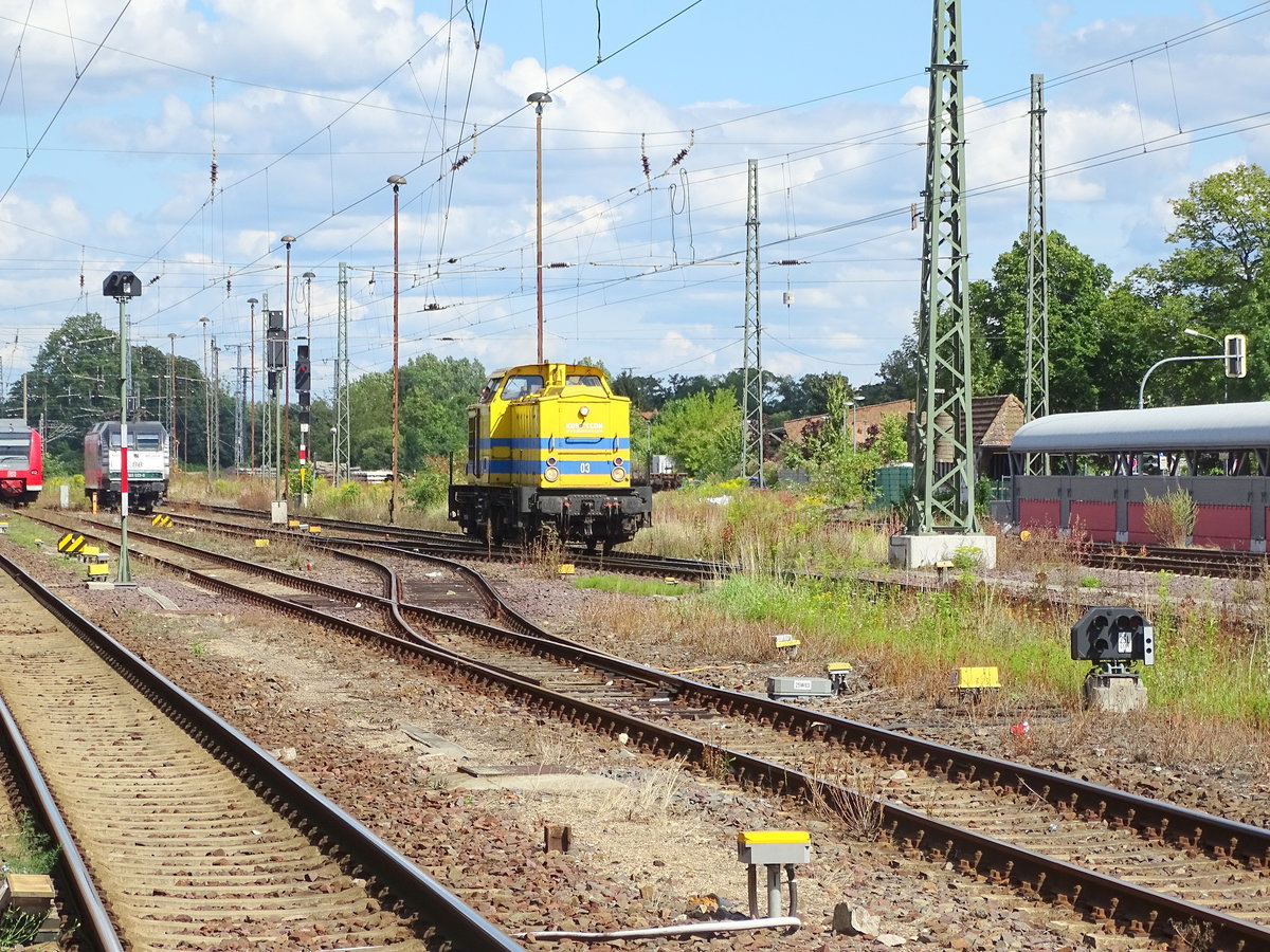 Am 06.08.2017 kam 202 494 mit einem leeren Holzzug aus Richtung Niedergörne nach Stendal und stellte den im Gbf Stendal ab.Dann fuhr sie Lz wieder nach Niedergörne.