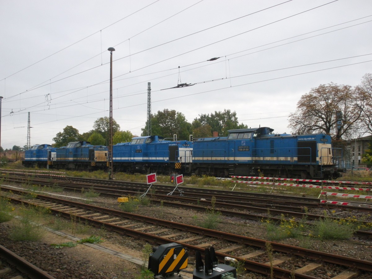 Am 06.10.2013 standen 4x Spitzke V100 in Stendal.V100 SP 010,V100 SP 005,V100 SP 006 und V100 SP 004.