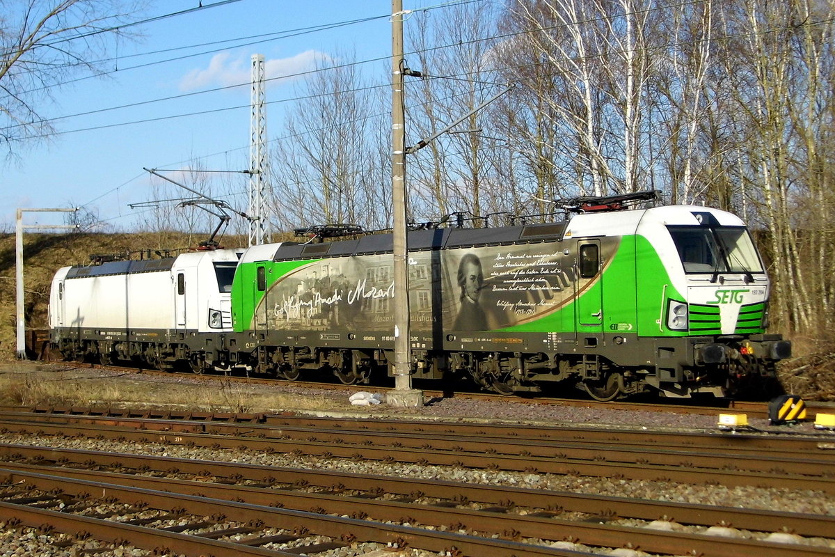 Am 08.03.2018 standen 193 247-4 und die 193 204-5 von der SETG (ELL) in Borstel .