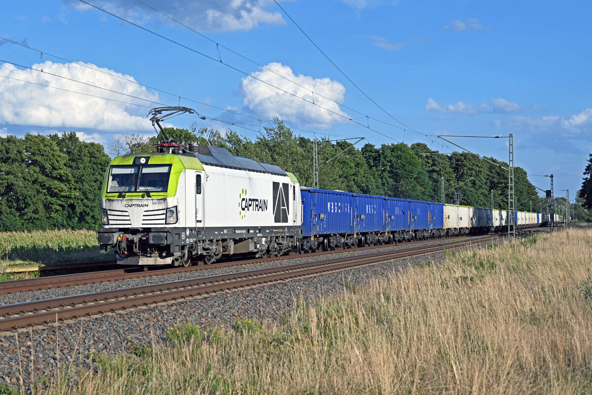 Am 08.09.26 schleppte 248 031 einen Ganzzug Hochbordwagen, welche mit Schotter beladen waren, durch J�trichau Richtung Magdeburg.