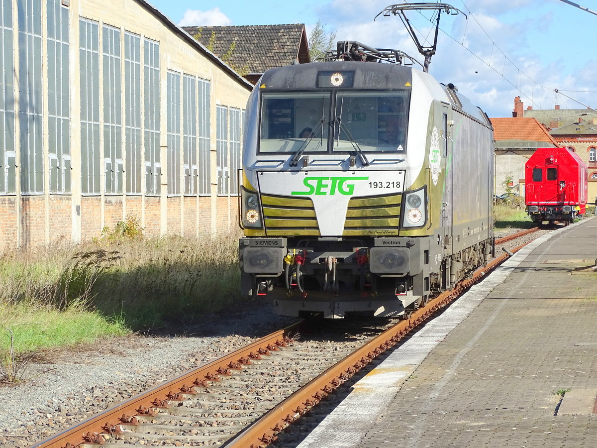 Am 08.10.2017 fuhr die 193 218 von Stendal nach Borstel.