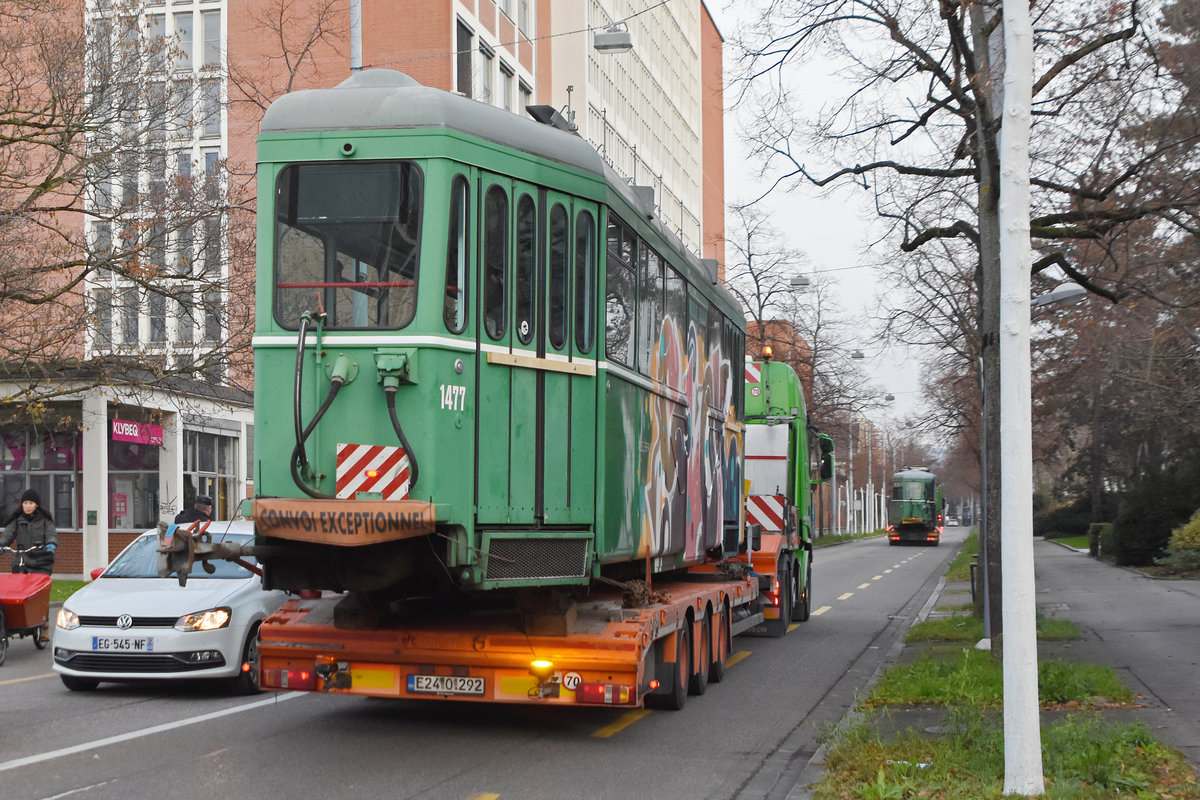 Am 08.12.2020 ist der B4S 1477 verladen und verlässt die Hautwerkstatt Richtung Belgrad.