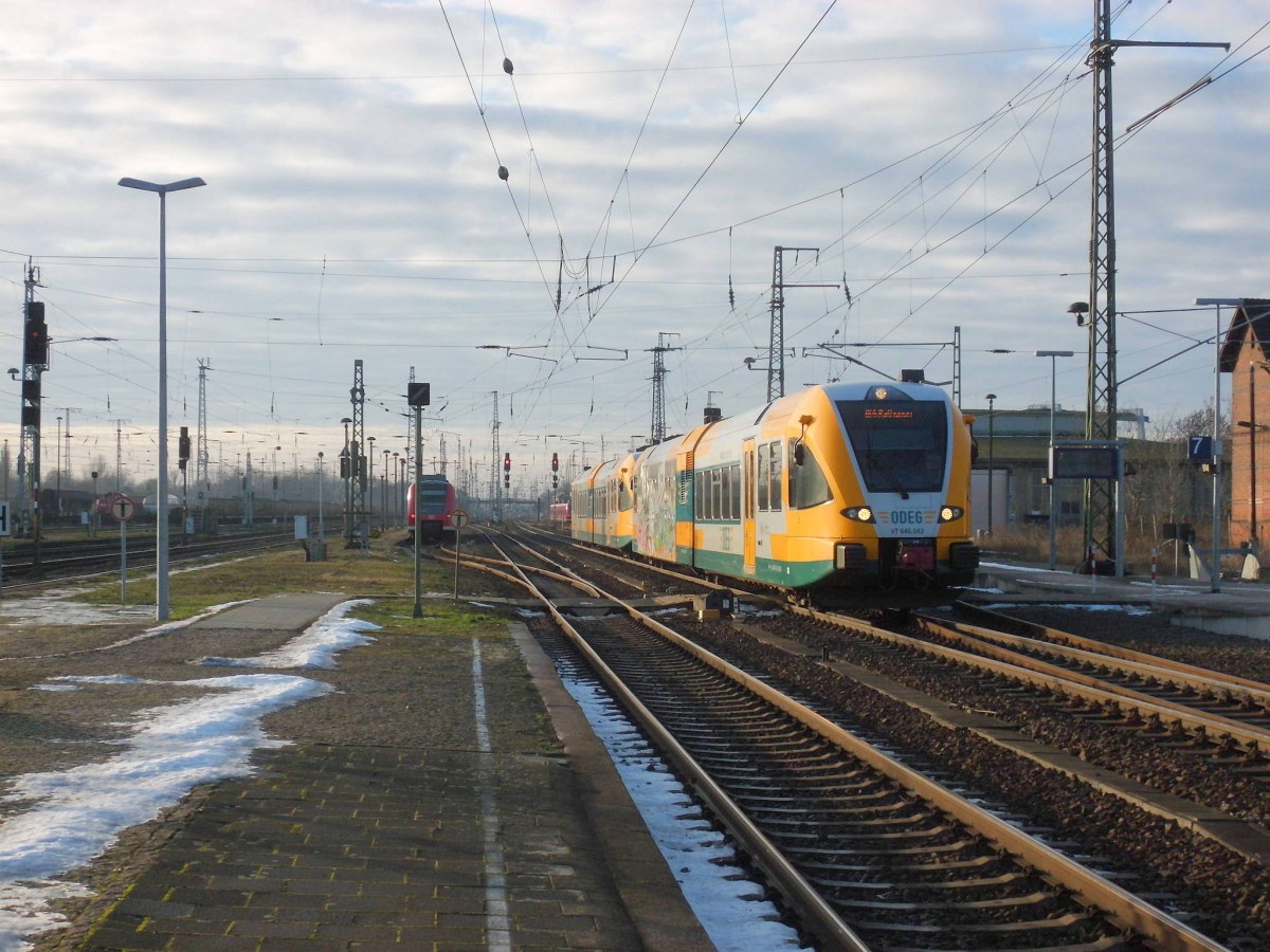 Am 09.01.2016 fuhr 646 043&646 045 auf der RB 34 von Stendal nach Rathenow.