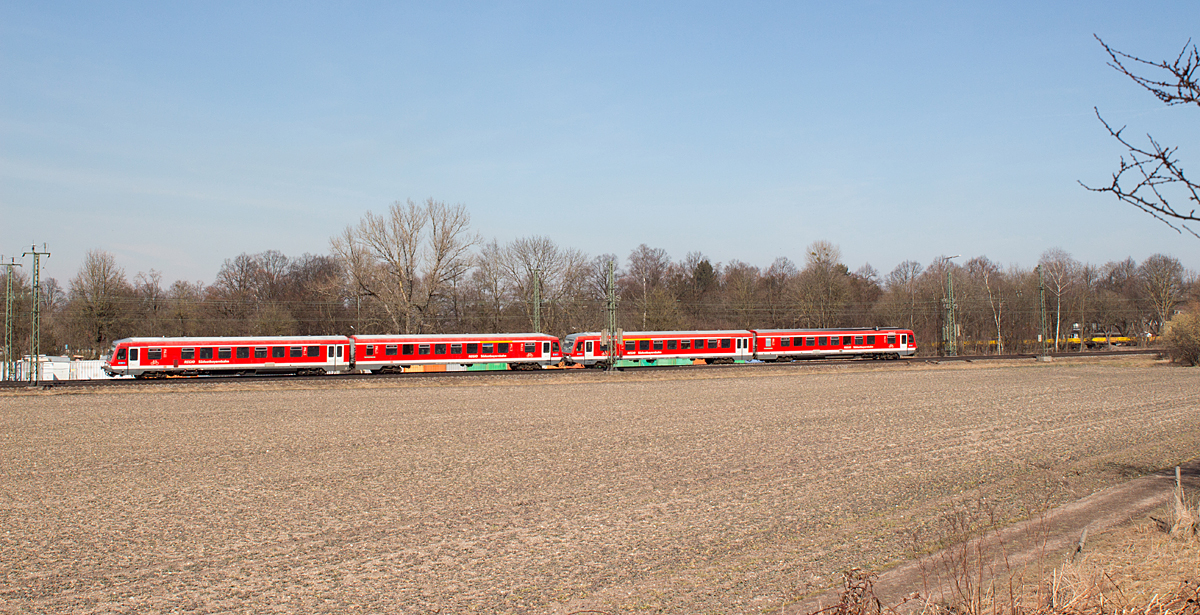 Am 10.03.15 wurde ein Mühldorfer 628-Doppel in München-Riem fotografiert. Bald werden die Felder ergrünen.