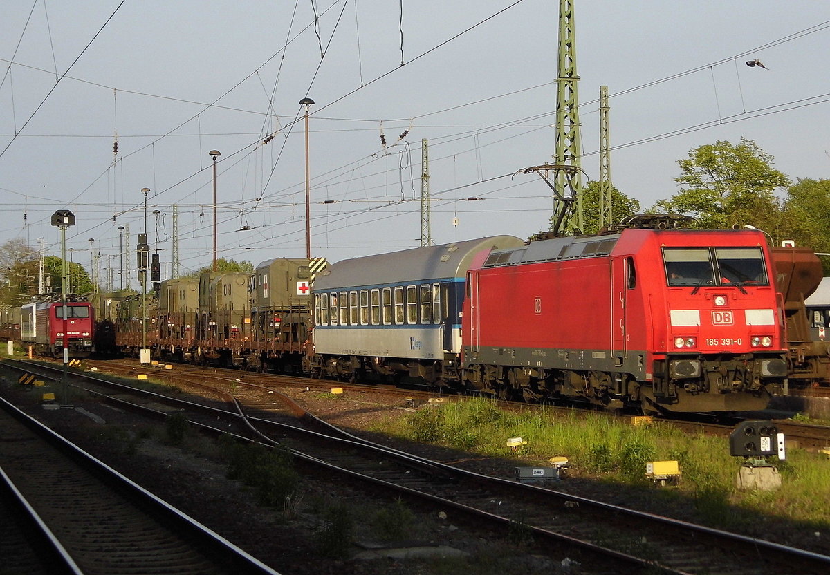Am 10.05.2017 kam die 185 391-0 von der DB Cargo Deutschland AG, aus Richtung Magdeburg nach Stendal .