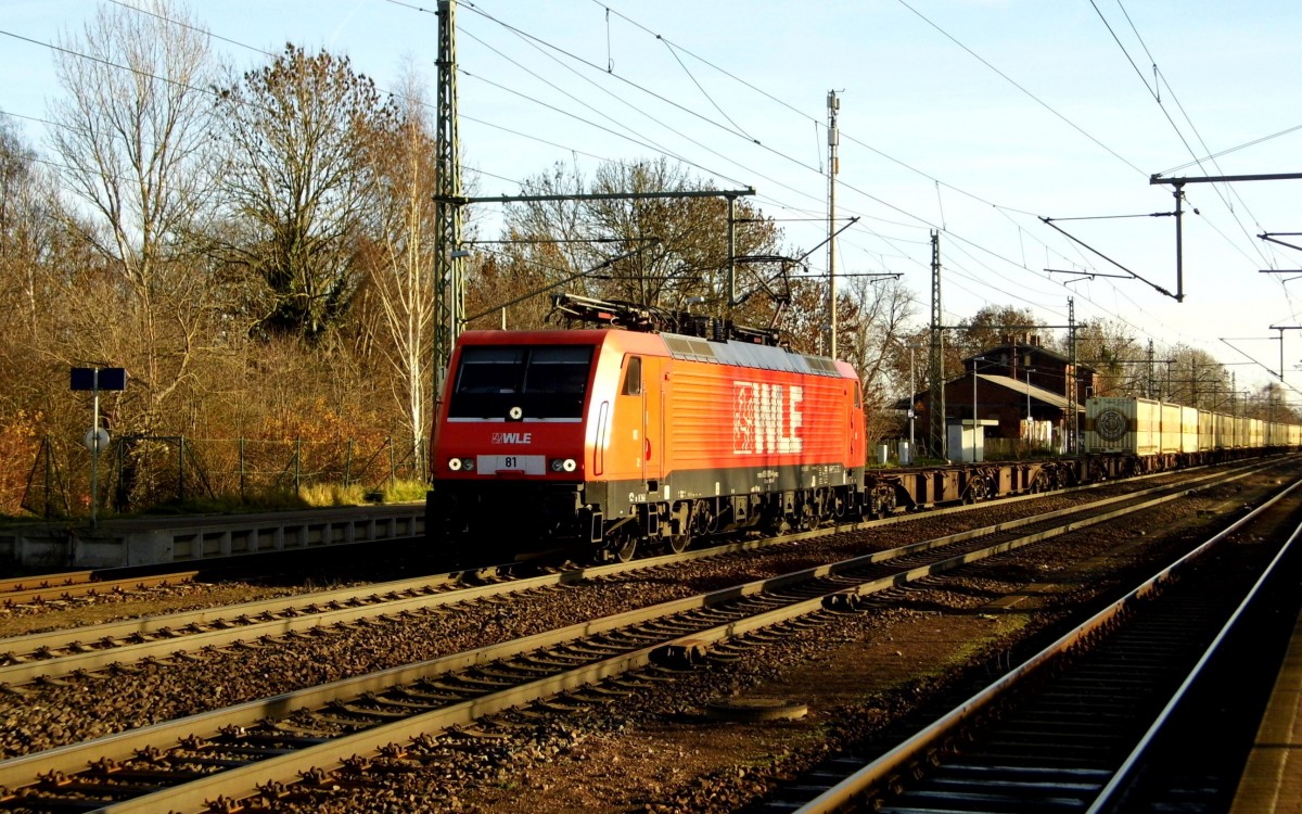 Am 10.12.2015 kam die 91 80 6189 801-4 D-WLE] (81) ex 91 80 6189 801-4 D-PRESS] aus Richtung Magdeburg nach Niederndodeleben und fuhr weiter in Richtung Braunschweig .