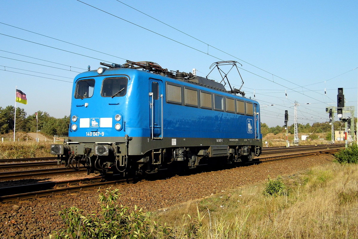 Am 11.10.2018 stand die 140 047-9 von der Press in Borstel .