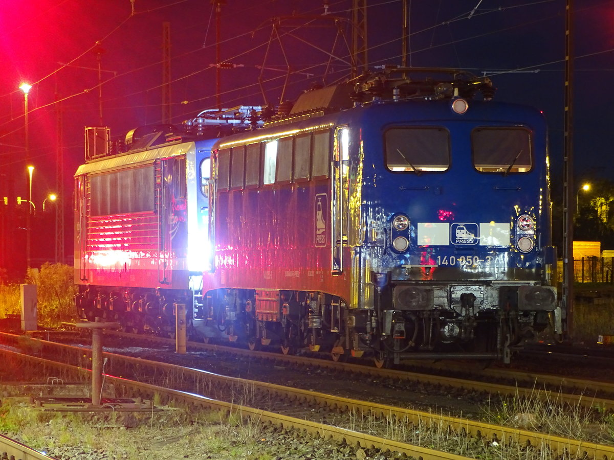 Am 11.11.2017 standen 140 050 und 155 048 in Stendal abgestellt. 