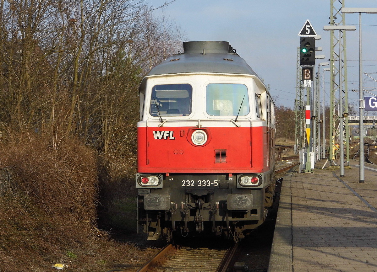Am 12.03.2017 fuhr die 232 333-5 von der WFL von Stendal nach Berlin.