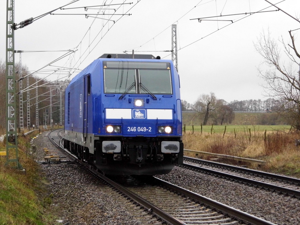 Am 13.01.2016 Rangierfahrt von der 246 049-2 von der Press in Borstel .