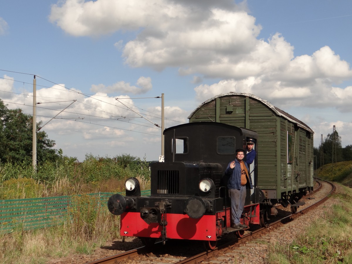 Am 14.09.13 gab es in Chemnitz-Hilbersdorf wieder ein Heizhausfest. Es war das 22. Hier zusehen die Olsenbande bei der Lokparade.