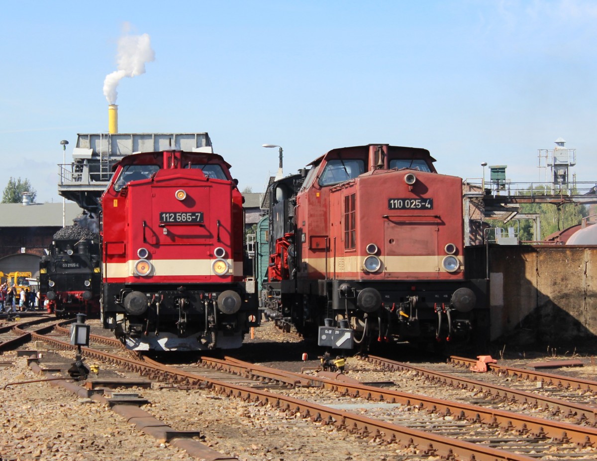 Am 14.09.13 gab es in Chemnitz-Hilbersdorf wieder ein Heizhausfest. Es war das 22. Hier zusehen 112 565 der PRESS und die 110 025.
