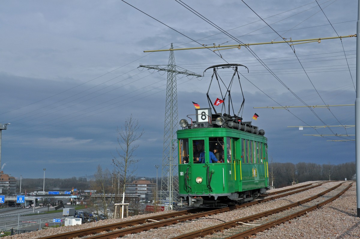 Am 14.12.2014 wurde die verlängerte Tramlinie 8 nach Weil am Rhein mit einem Volksfest feierlich in Betrieb genommen. Unter anderem wurde eine Oldtimer Linie mit den beiden Be 2/2 181 und 215 von Weil am Rhein zum Depot Wiesenplatz betrieben.