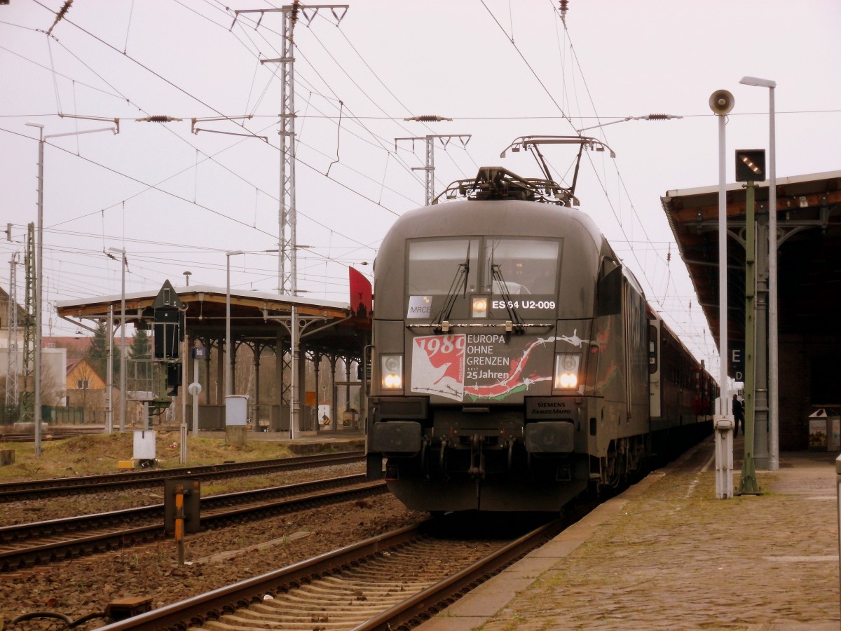 Am 15.03.2015 kam 182 509 mit ihrem IRE aus Hamburg nach Stendal.