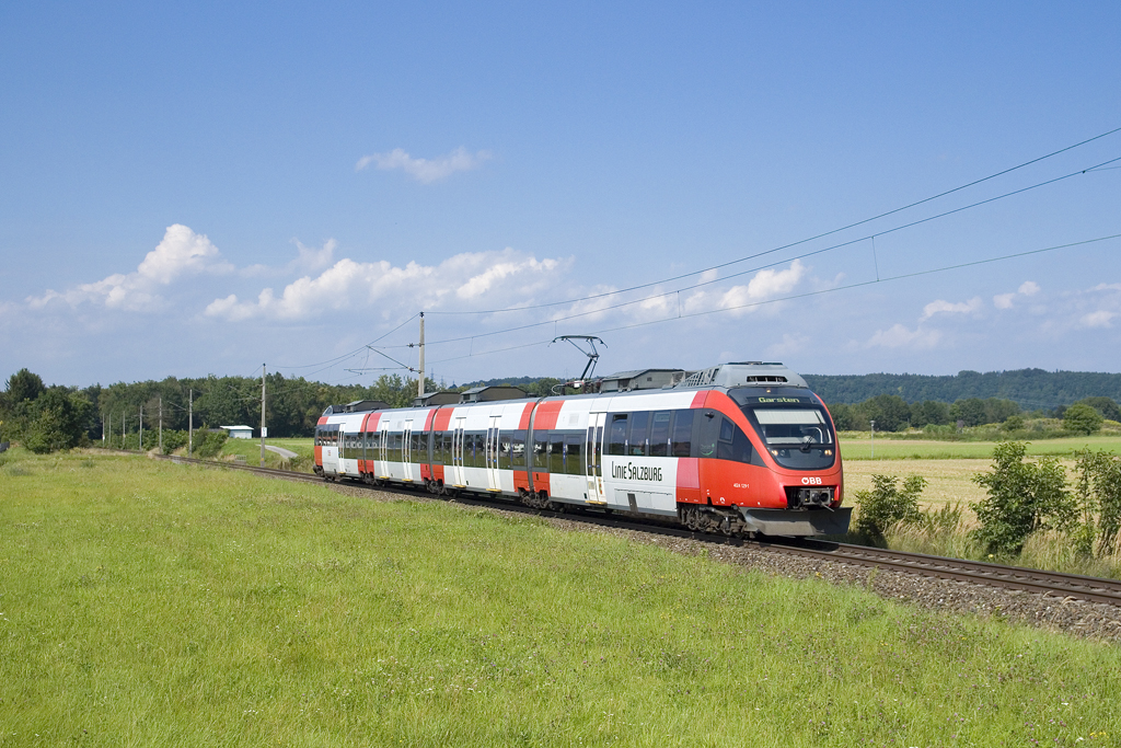 Am 16. August 2016 ist 4024 129 als Regionalzug 3661 von Linz Hauptbahnhof nach Garsten unterwegs und konnte bei Dorf an der Enns festgehalten werden.