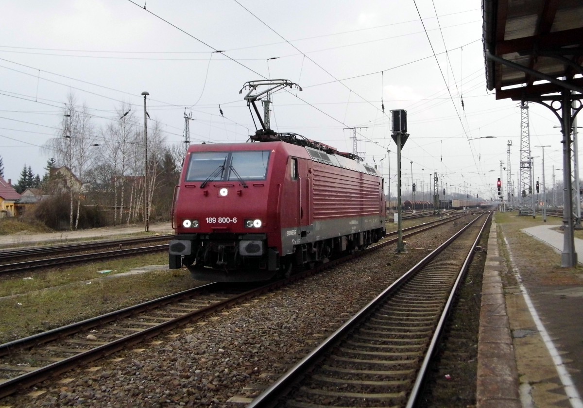 Am 16.03.2015 Rangierfahrt von der 189 800-6 von der Press in Stendal .