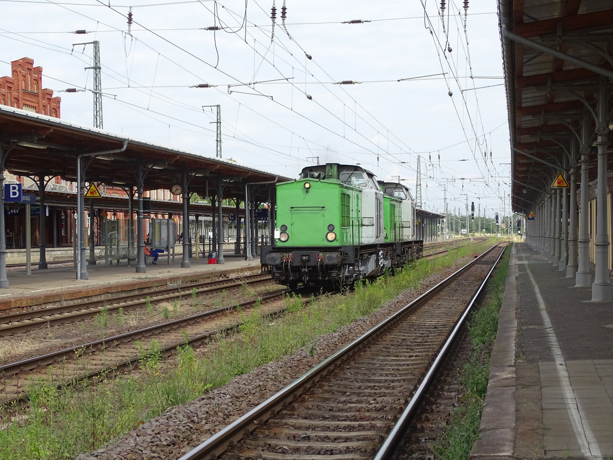 Am 16.06.2018 kamen die 202 787&202 287 aus Richtung Magdeburg nach Stendal und fuhren weiter in Richtung Borstel.