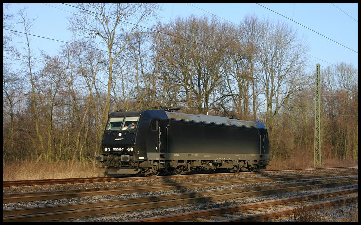 Am 16.12.2007 wurde die M185547-7 im Bahnhof Natrup Hagen in das Ausweichgleis geschickt, um einen nachfolgenden Zug aus Osnabrück überholen zu lassen.