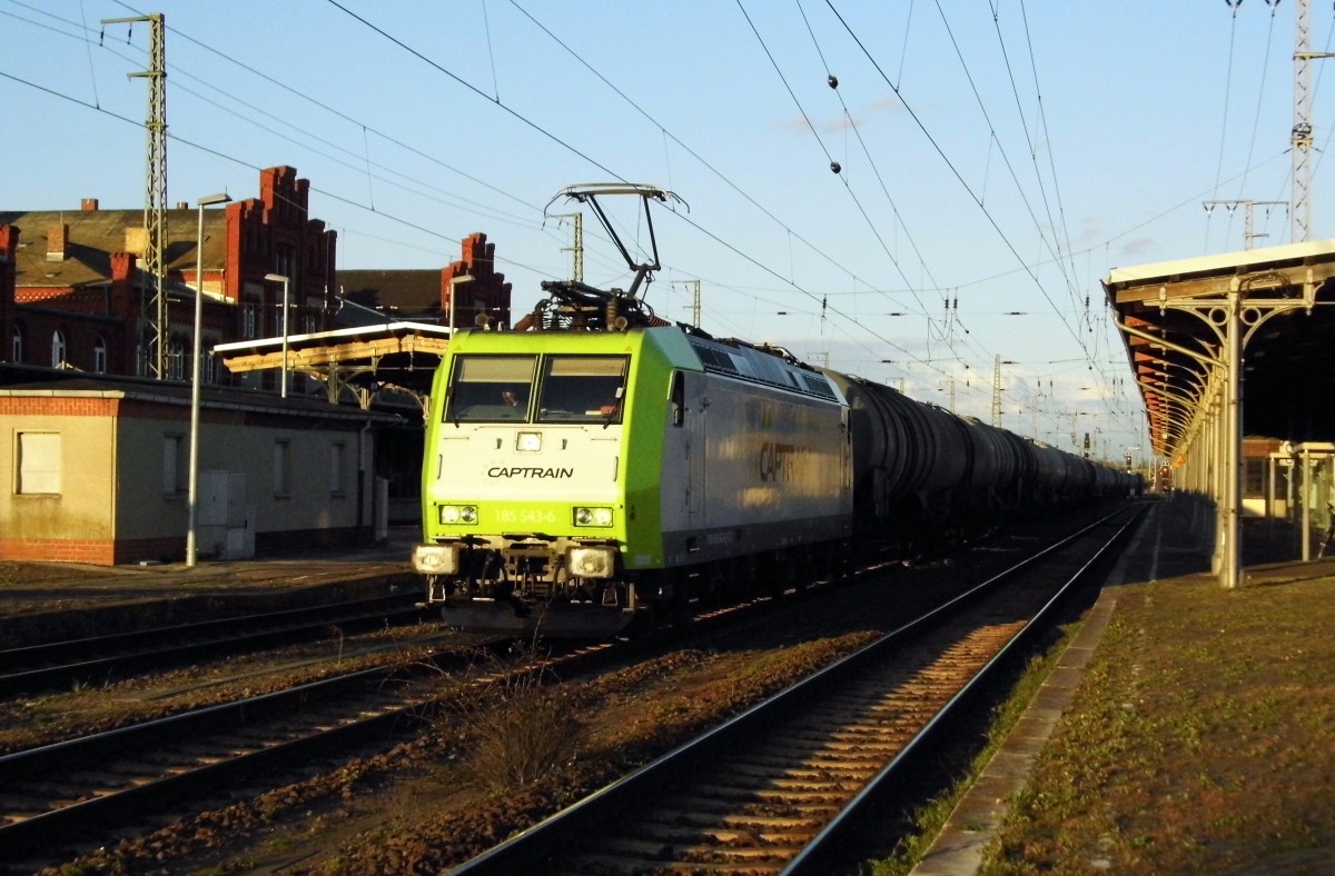 Am 17.04.2015 kam die 185 543-6 von der CAPTRAIN aus Richtung Magdeburg nach Stendal und fuhr weiter in Richtung Salzwedel .