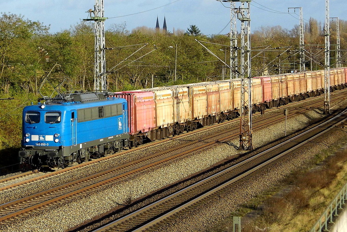 Am 17.11.2017 fuhr die 140 050-3 von der PRESS von Stendal nach Borstel. 