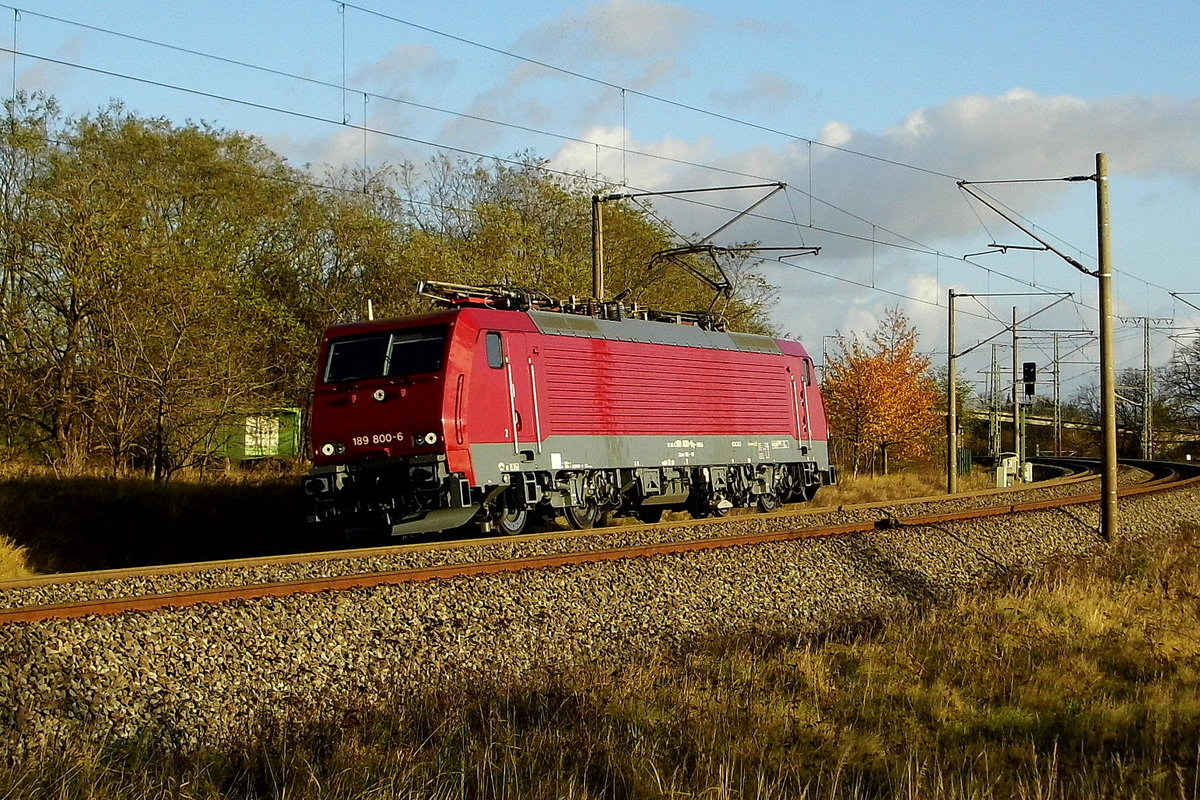 Am 17.11.2017 fuhr die 189 800-6 von der PRESS von Stendal nach Borstel.