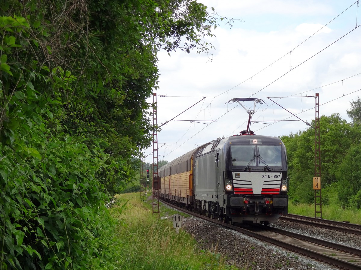 Am 17.6.14 fuhr ein Vectron mit einem ARS Altmann Zug durch das Maintal.
Aufgenommen bei Thüngersheim. 