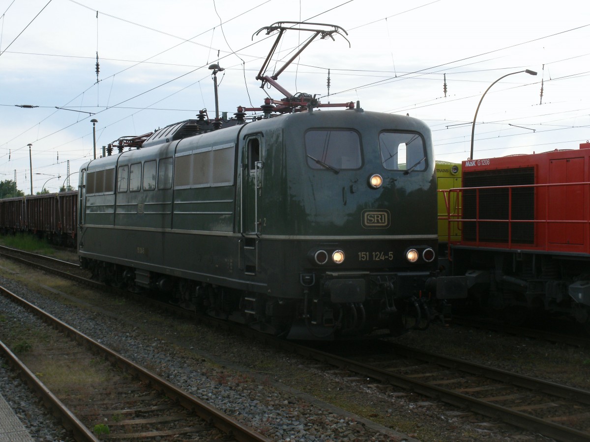 Am 17.Juni 2013 war die grne SRI 151 124 in Bergen/Rgen.