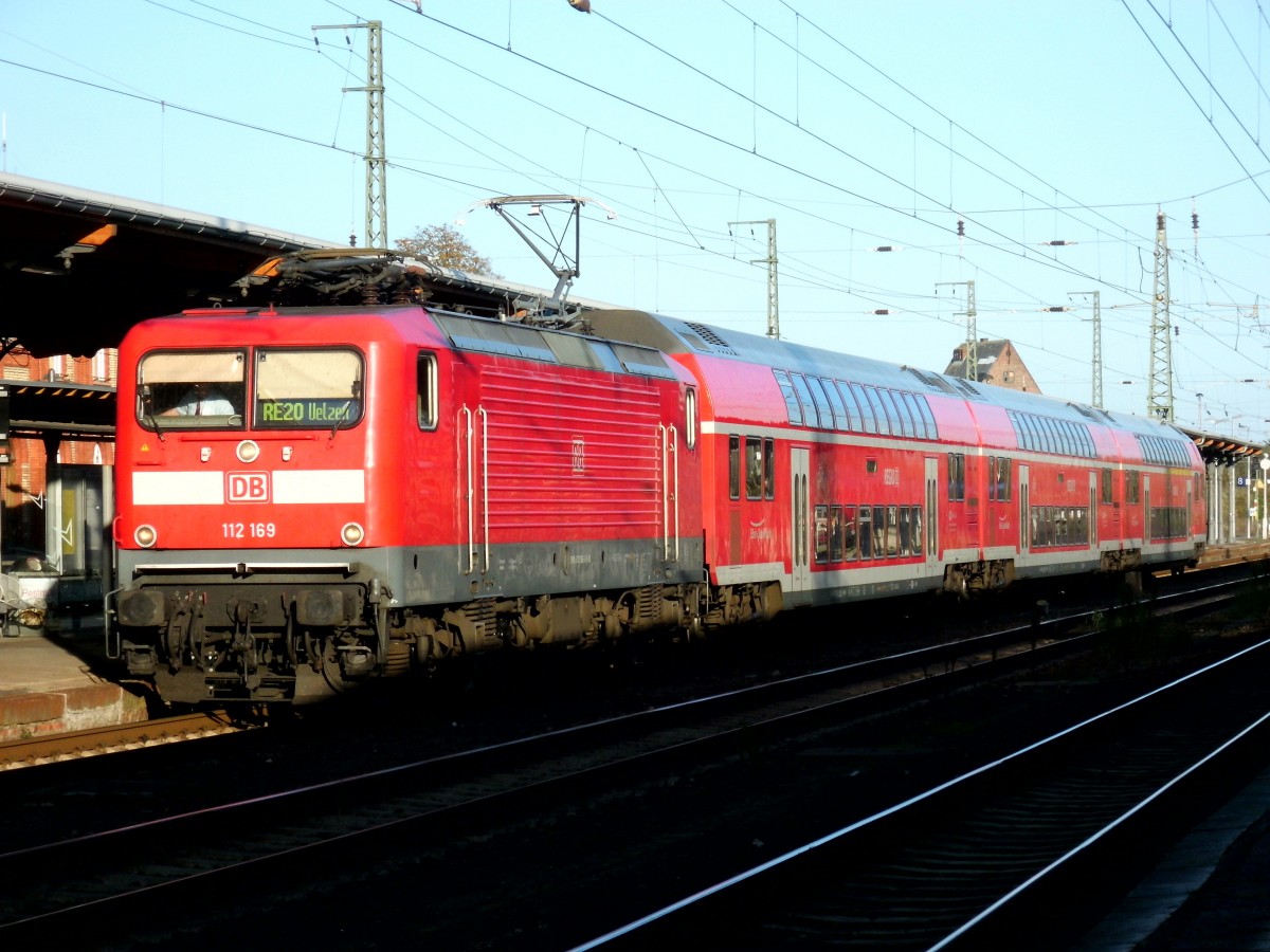 Am 19.10.2014 fuhr 112 169 trotz STREIK einen RE von Magdeburg nach Stendal und weiter nach Uelzen. 