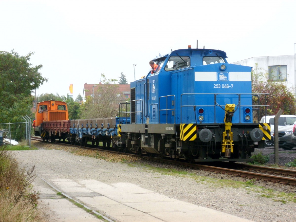 Am 19.10.2014 zog 312 254 die 293 046 (293 505)in das RAW Stendal.