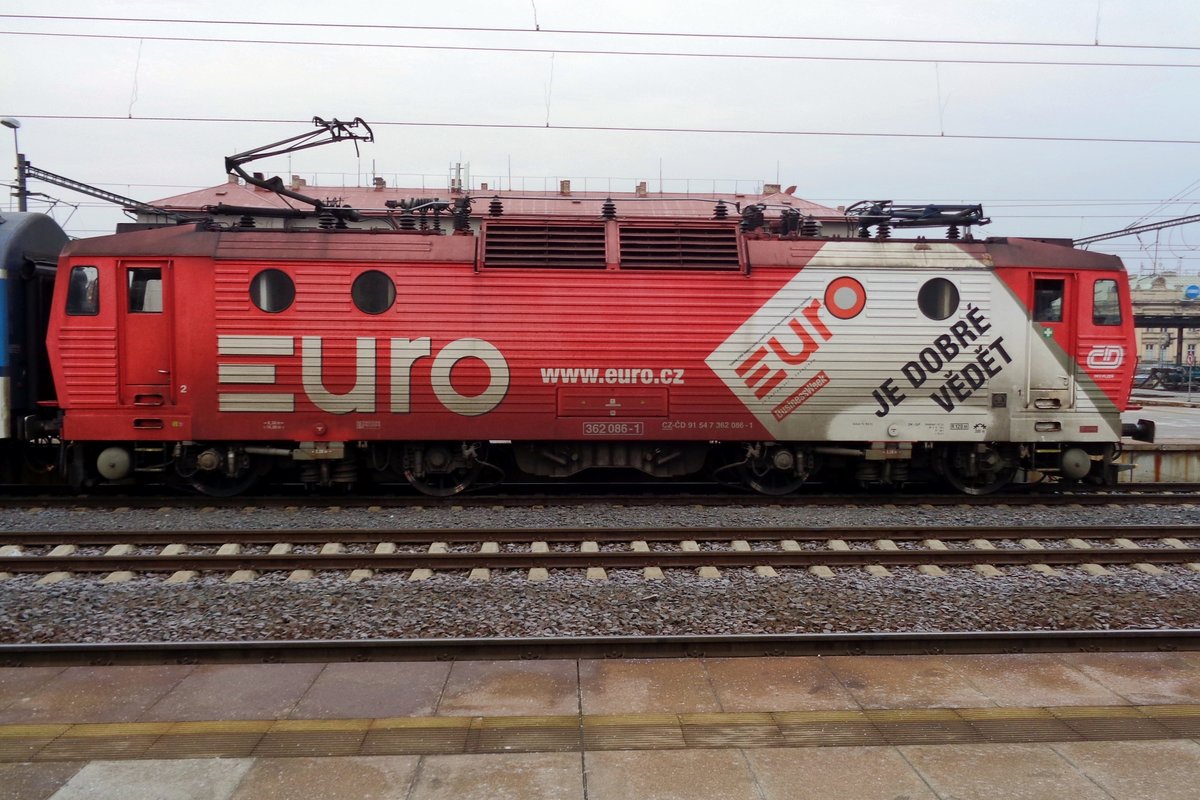 Am 2 Jänner 2017 steht 362 086 in Praha hl.n.