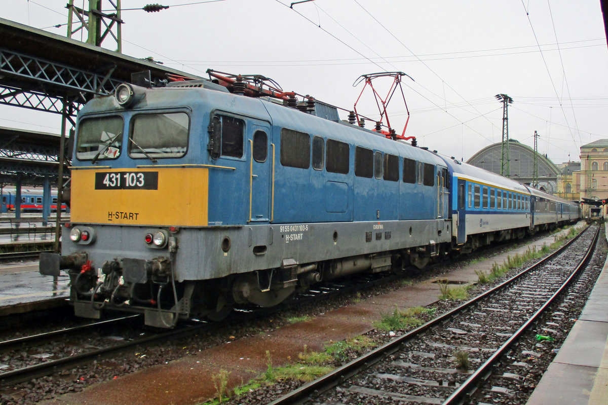 Am 21 September 2017 steht 431 103 in Budapest-Keleti.