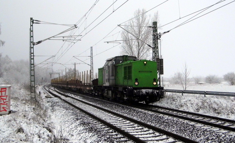 Am 21.01.2015 kam die 202 787-8 von der SETG aus Niedergörne nach Borstel bei Stendal .