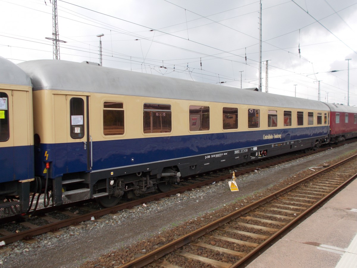 Am 21.September 2014 stand für eine Woche der Avmz 56 80 19-94 006-9 in Stralsund.