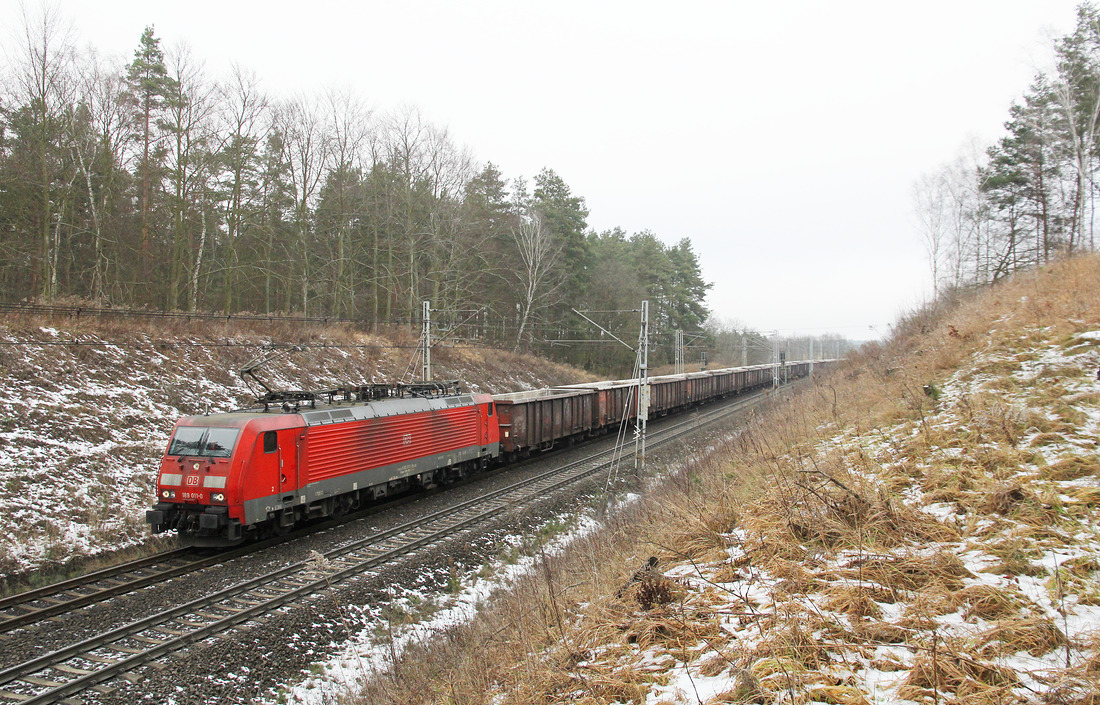 Am 22. Januar 2017 konnte ich 189 011 zwischen dem Haltepunkt Slubice und der Oderbrücke ablichten.